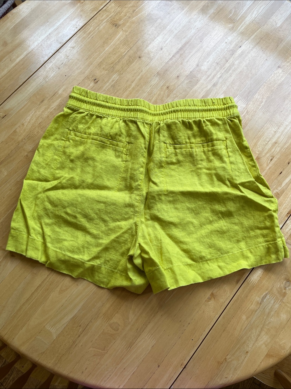 Athleta High-Waist Drawstring Shorts in Bright Lime - Picture 2 of 2